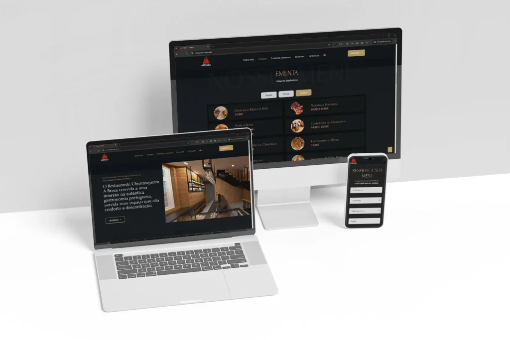 Web Design e Web Development Restaurante A Brasa